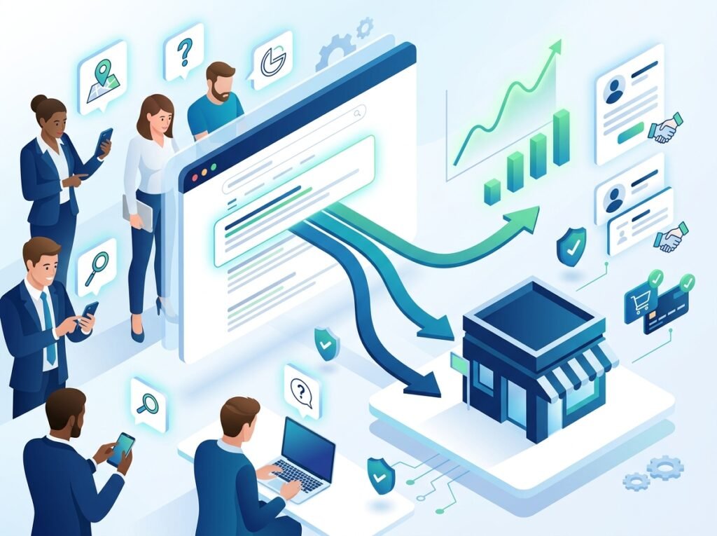 SEO helping businesses reach customers through search engines, organic traffic, leads, and online growth