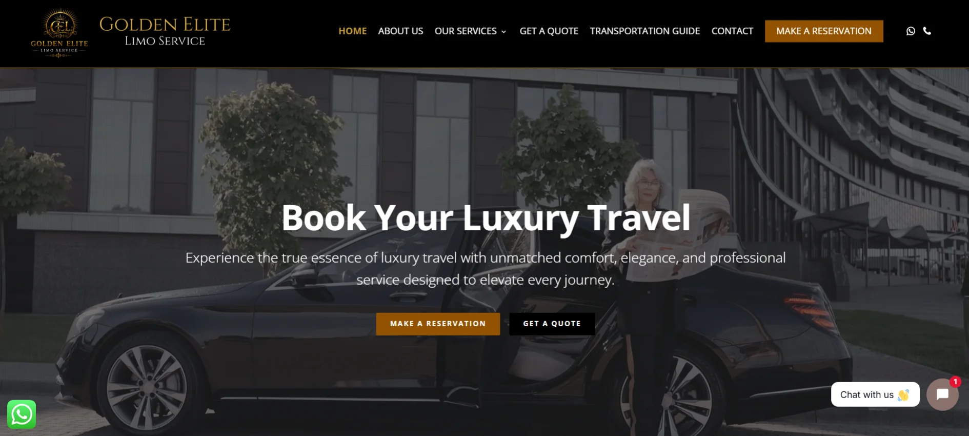 Golden Elite Limo Service corporate website project